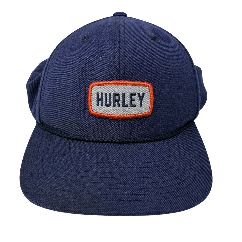 Hurley Men’s Navy Schuster SnapBack Wool Blend Adjustable Ball Cap Classic Hat